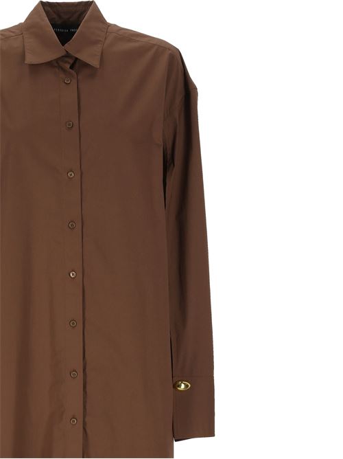 Coffee brown shirt FEDERICA TOSI | 4121640026